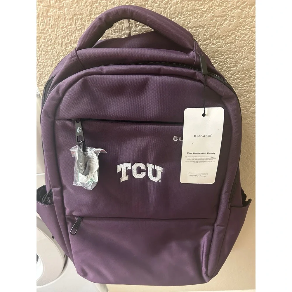 Lapacker Backpack Unisex OS Purple TCU Horned Frogs Laptop Travel Bag LP-TCU-01